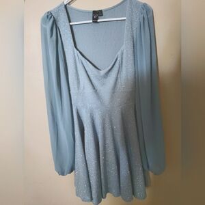 Baby blue sparkly dress
